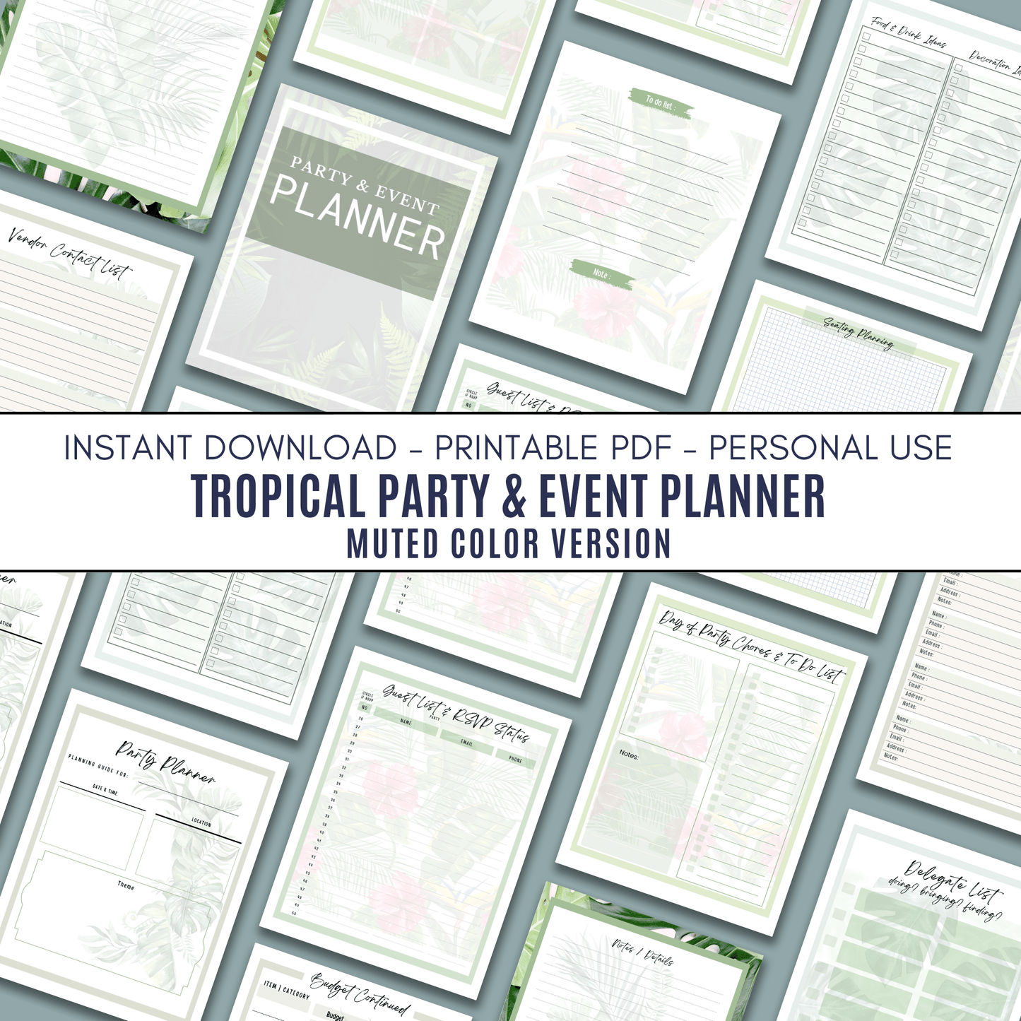 Tropical Party & Event Planner - Muted Version