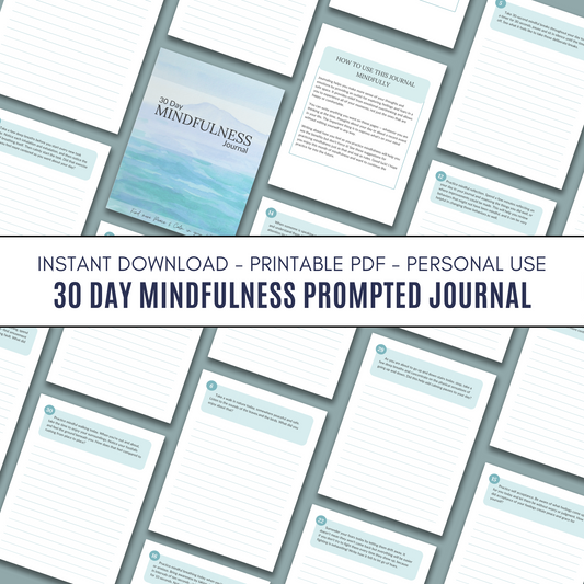 30 Day Mindfulness Prompted Journal