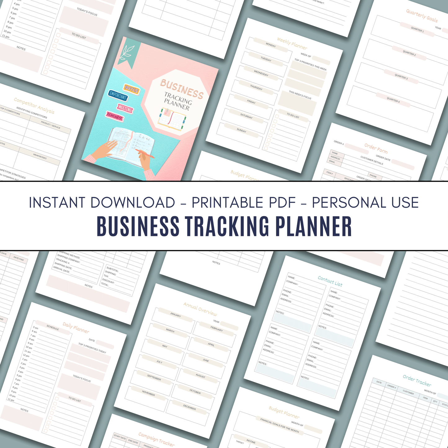 Business Tracking Planner