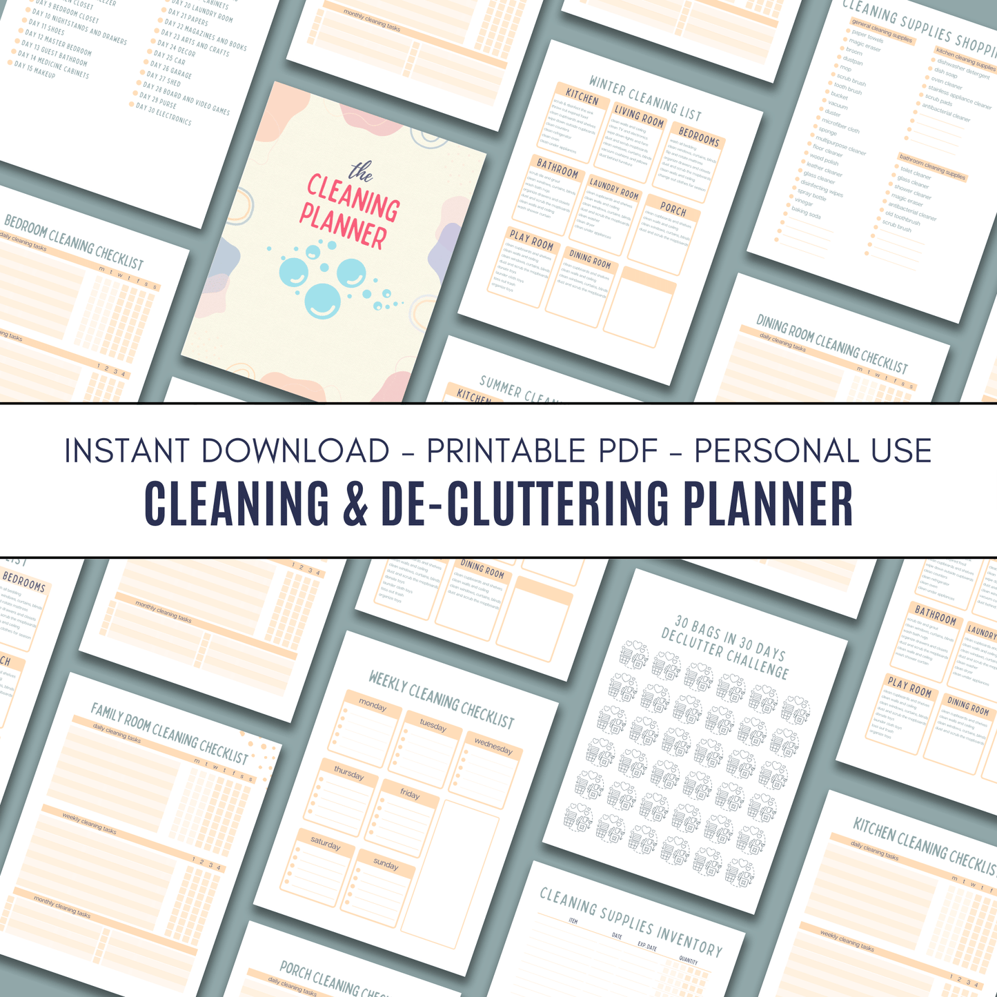 Cleaning & DeCluttering Planner