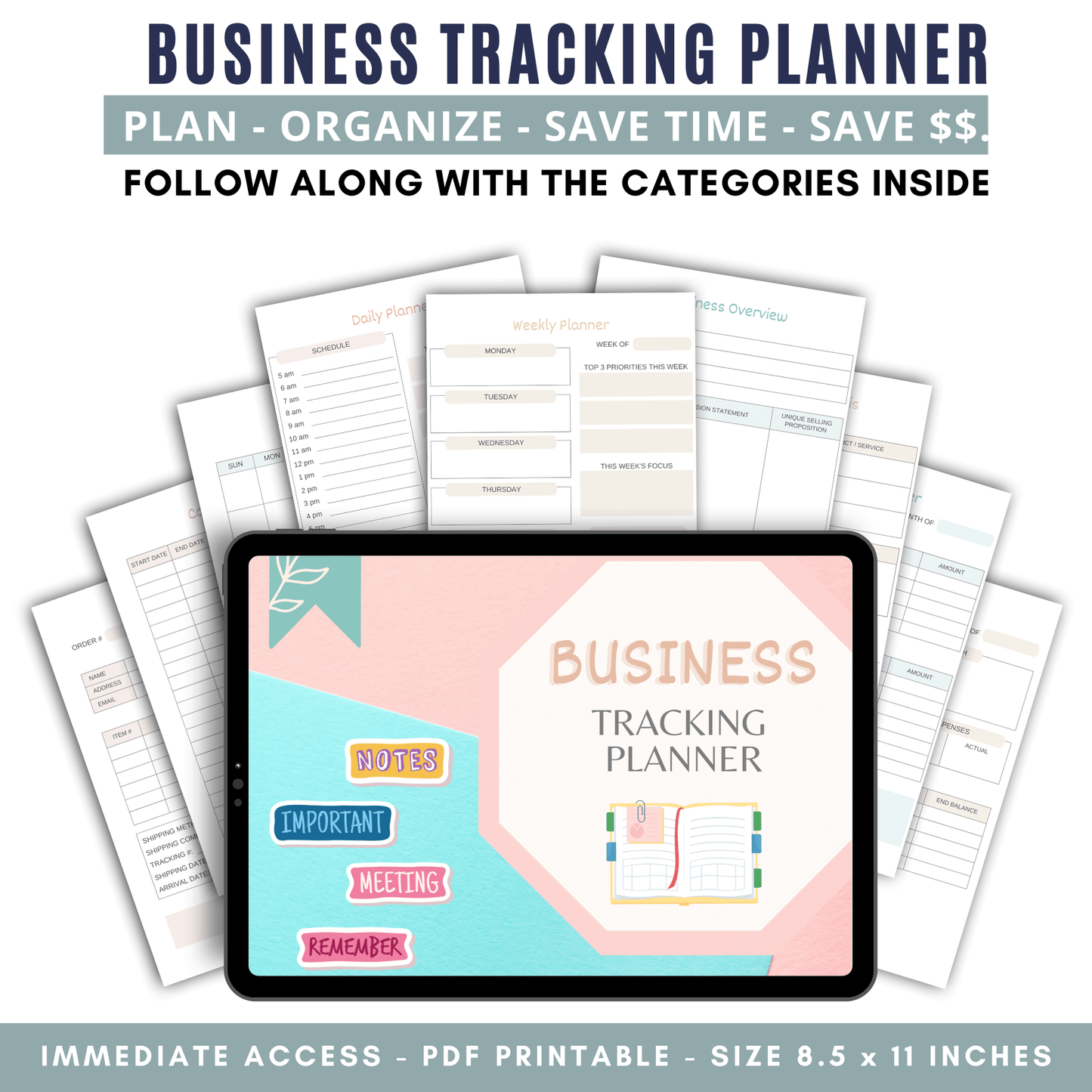 Business Tracking Planner