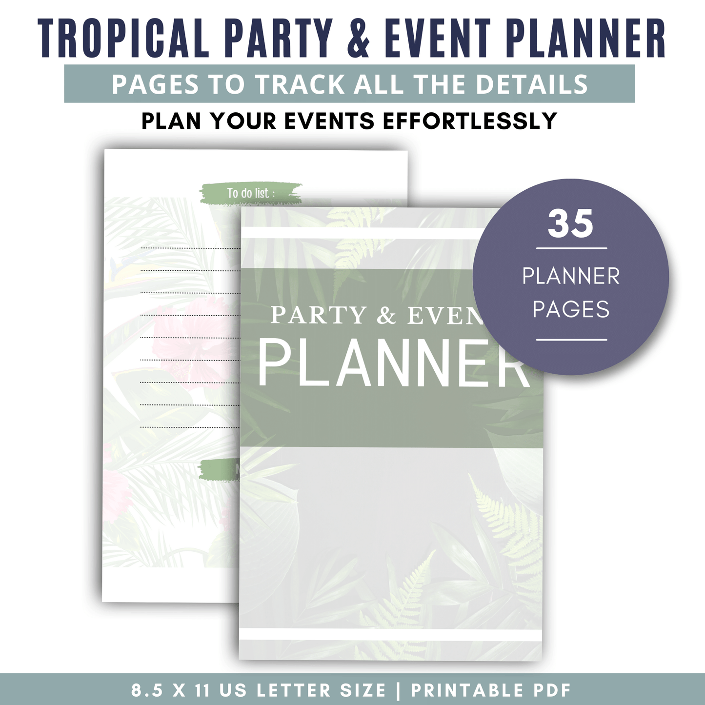 Tropical Party & Event Planner - Muted Version