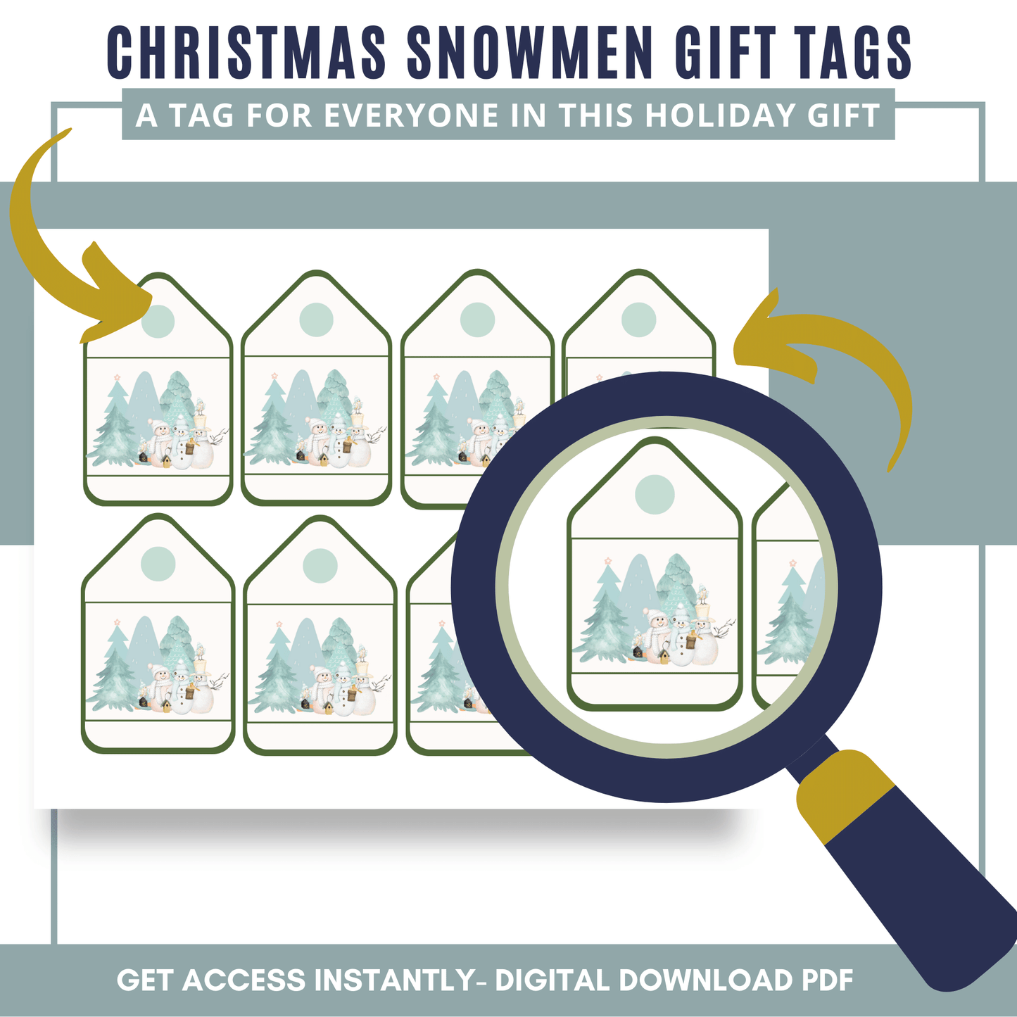 Christmas Snowmen Gift Tags