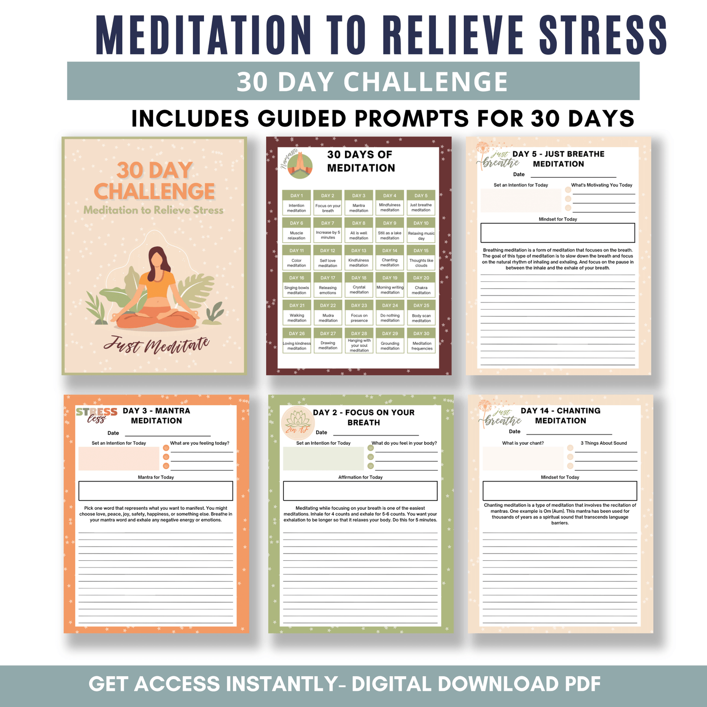 Meditation to Relieve Stress 30 Day Challenge