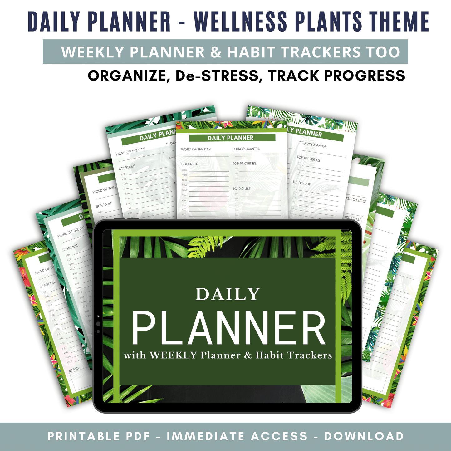 Tropical 12 Week Planner - Full Color Version