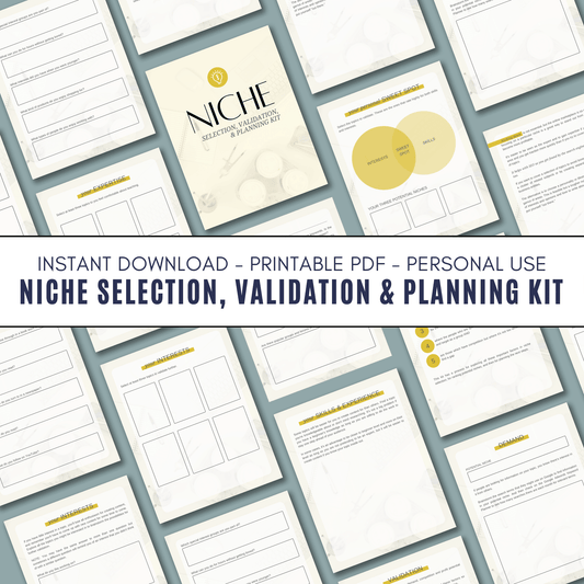 Niche Selection, Validation & Planning Kit