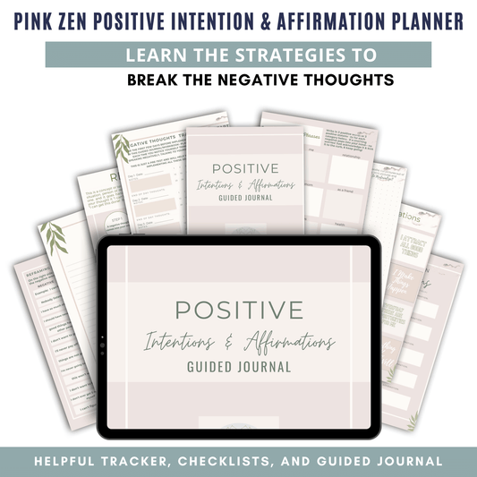 Pink Zen Positive Intention & Affirmation Planner