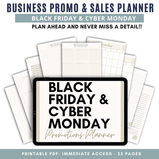 Black Friday/Cyber Monday Promotions Planner