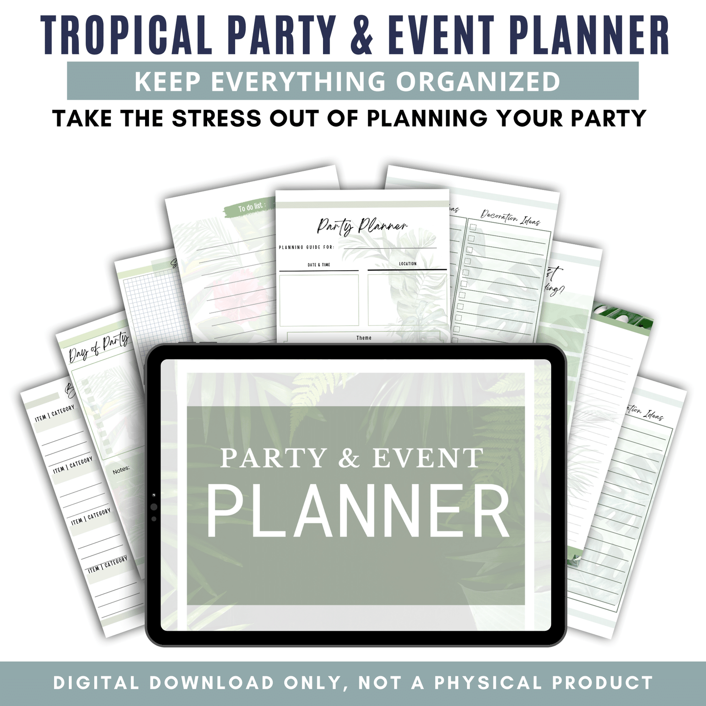 Tropical Party & Event Planner - Muted Version