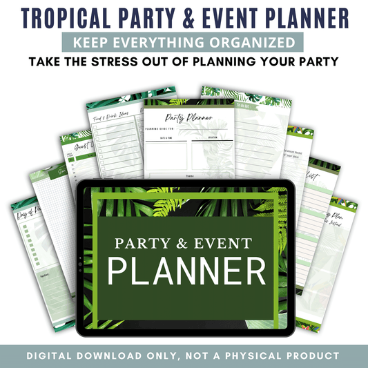 Tropical Party & Event Planner - Full Color Version