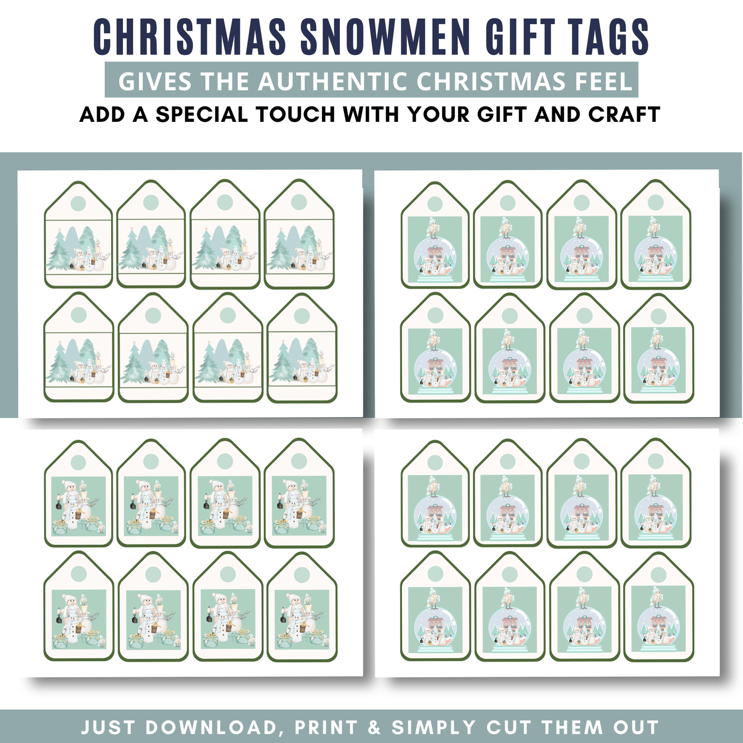 Christmas Snowmen Gift Tags