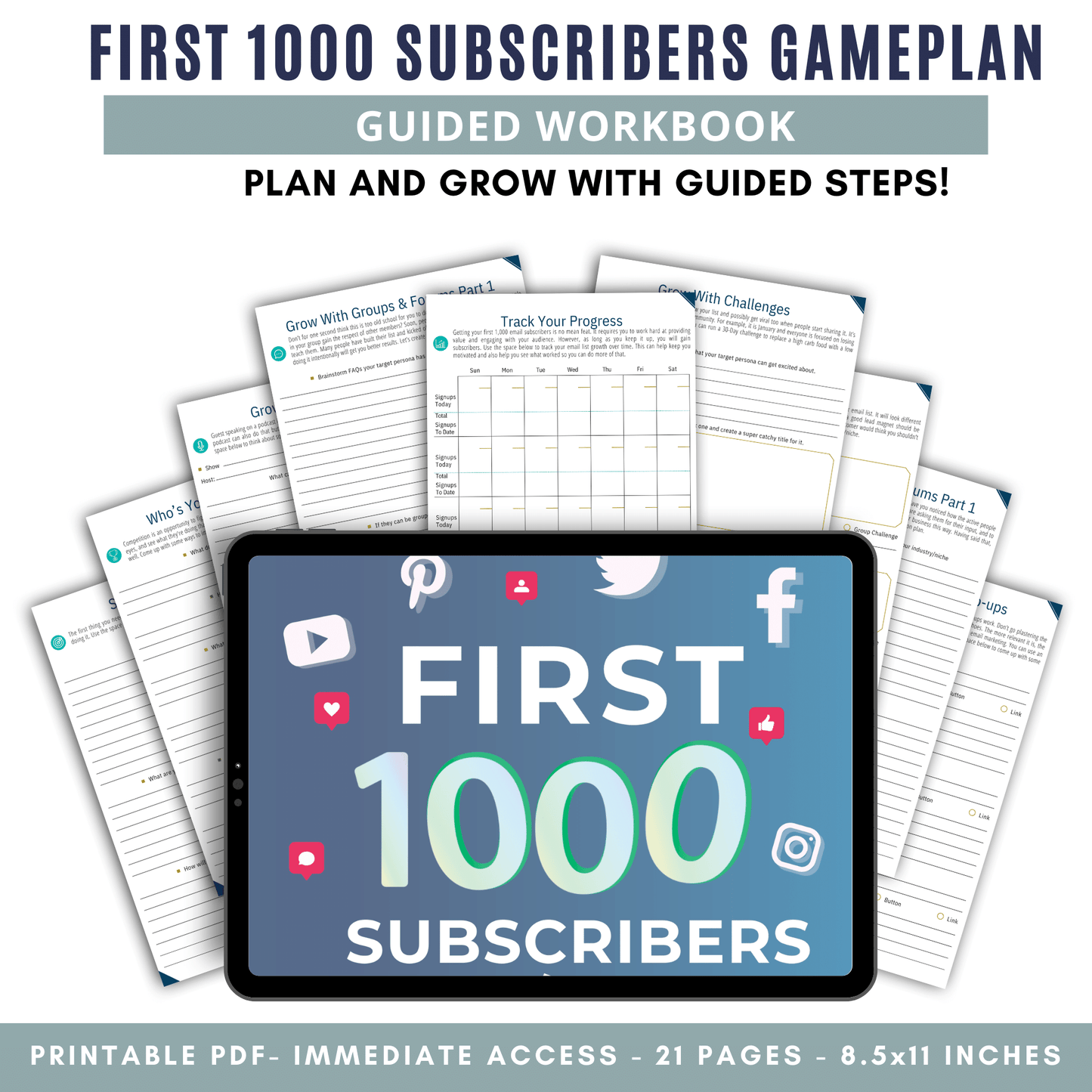 First 1000 Subscribers Workbook