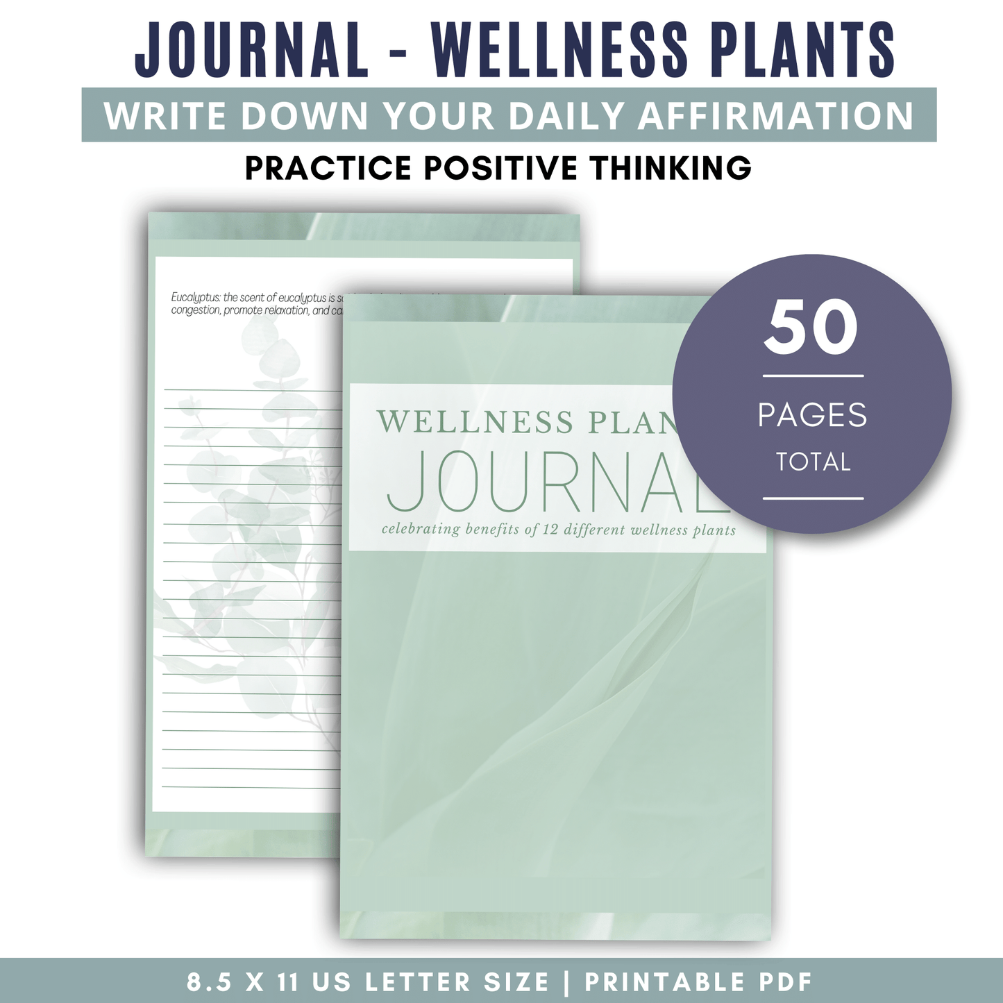 Journal - Wellness Plants - Green Background