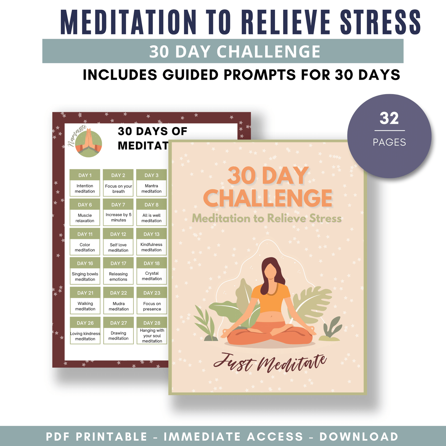 Meditation to Relieve Stress 30 Day Challenge