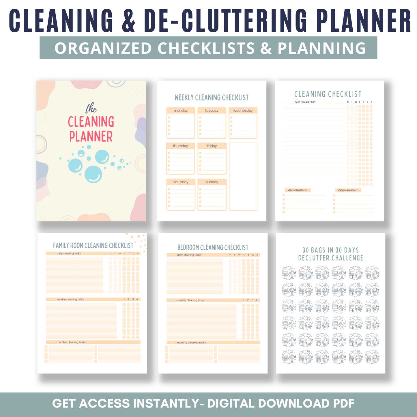 Cleaning & DeCluttering Planner