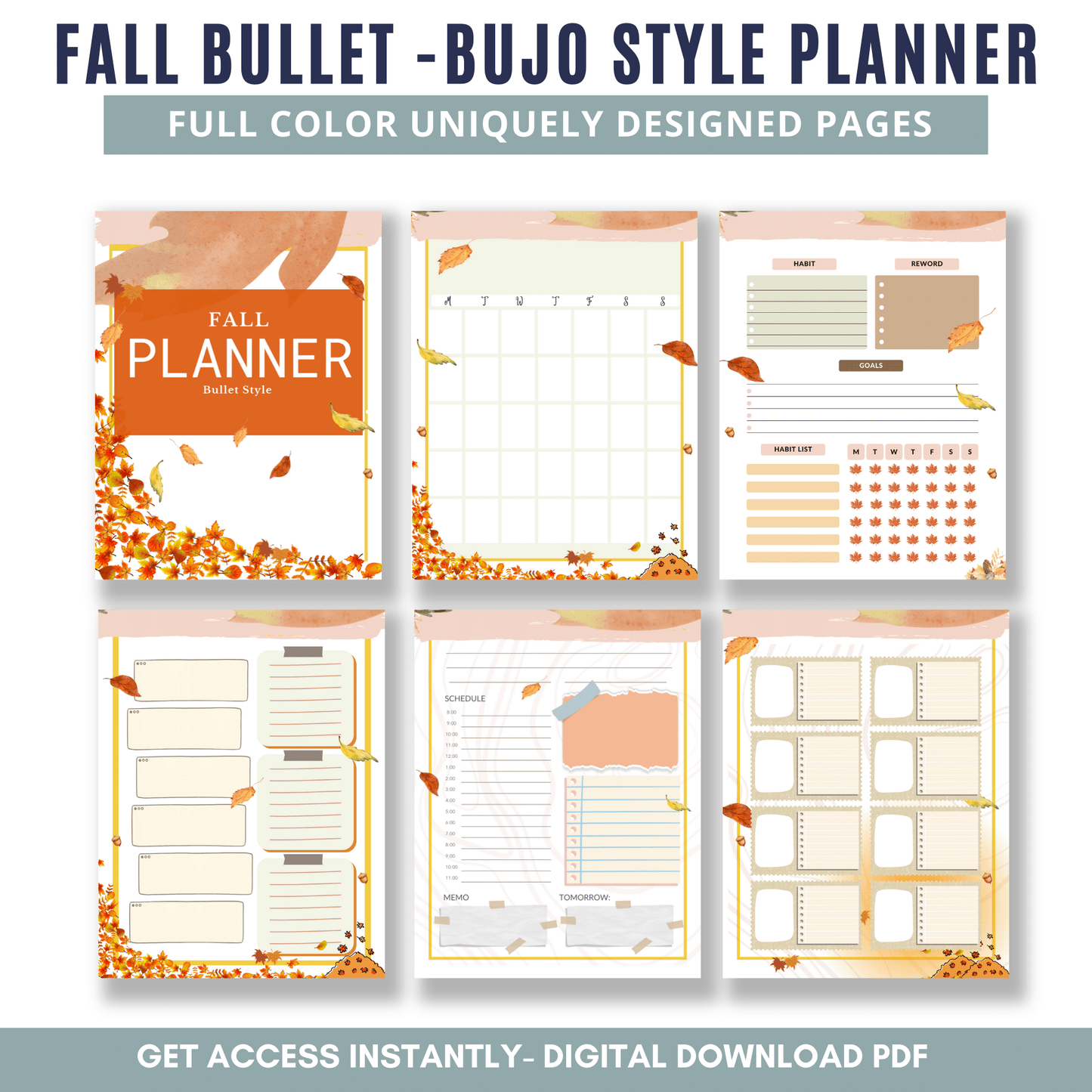 Fall Bullet Style Planner